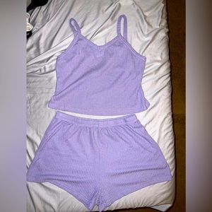 SHEIN waffle knit sleep/lounge set